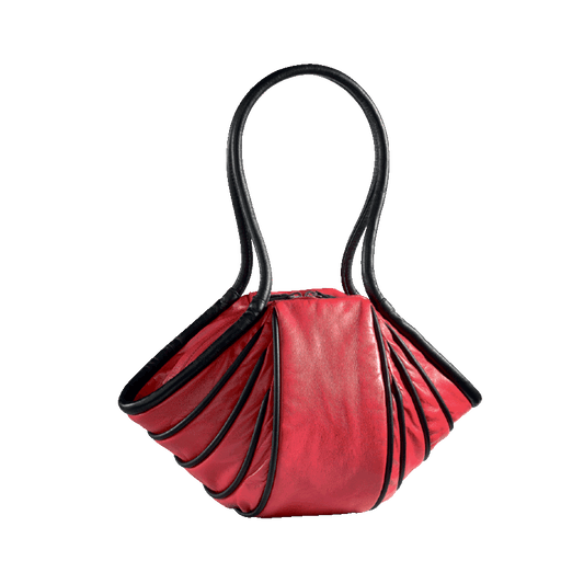 Handtasche „Lady Stripe“ rot/schwarz