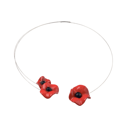 Produktabbildung: Collier „Mohnblüten“