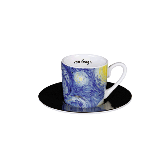 4-tlg. Espressotassen-Set nach Vincent van Gogh