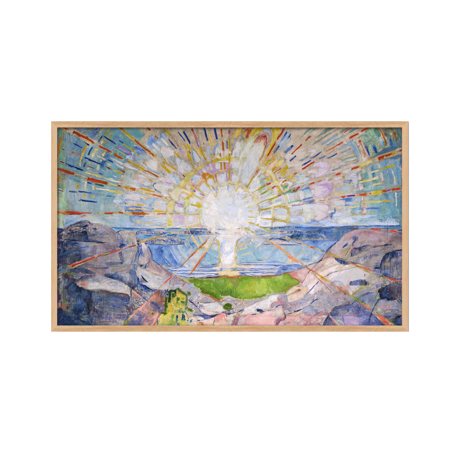 „Die Sonne“ (1918), naturfarbene Rahmung