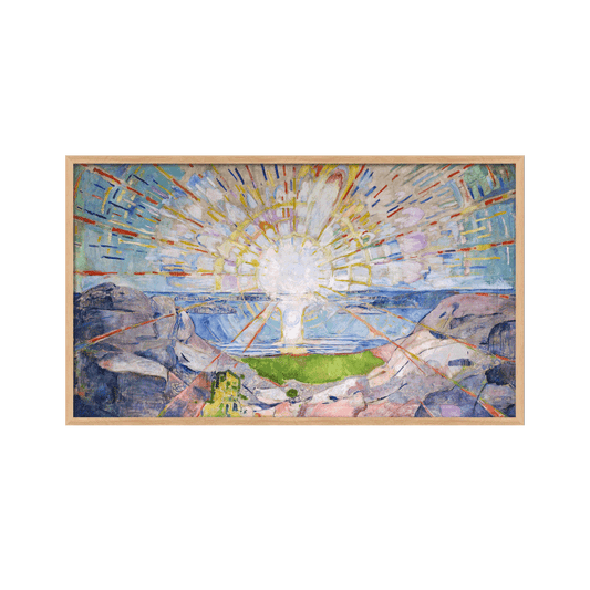 „Die Sonne“ (1918), naturfarbene Rahmung