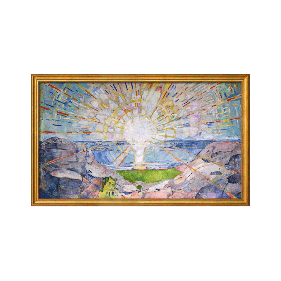 „Die Sonne“ (1918), goldfarbene Rahmung