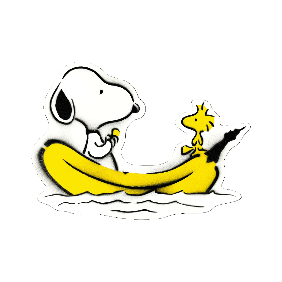 „Cut Out Snoopy & Woodstock Banane“