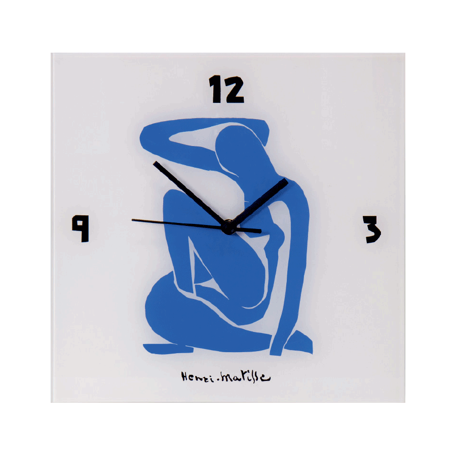 Wanduhr „Blauer Akt II“