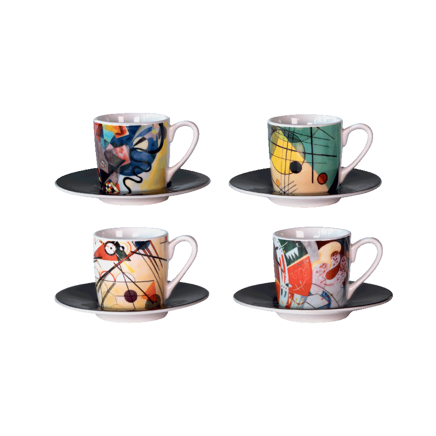 Produktabbildung: 1 4-tlg. Espressotassen-Set „Kandinsky Farbwelten“