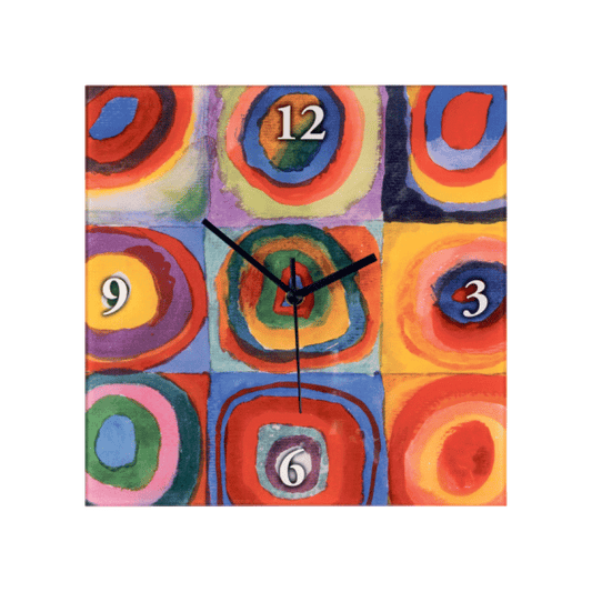 Produktabbildung: Wanduhr „Farbstudie Quadrate“
