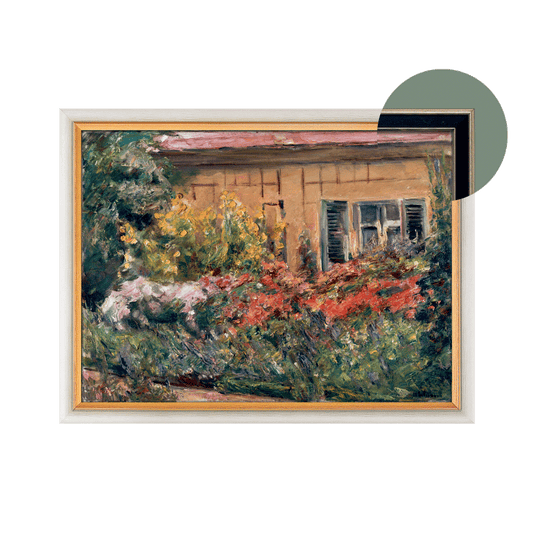 Produktabbildung: „Blumenstauden am Gärtnerhäuschen nach Norden“ (1928)