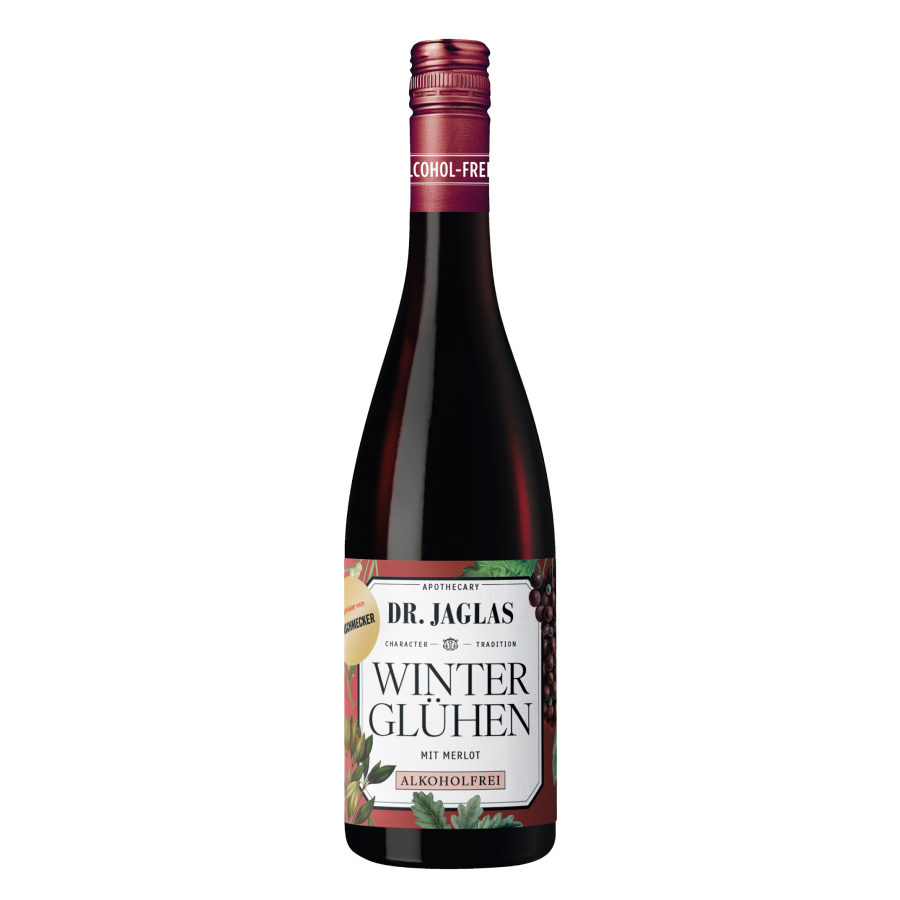Produktabbildung: 1 Flasche „Winter-Glühen mit Merlot“ (alkoholfreier Glühwein)