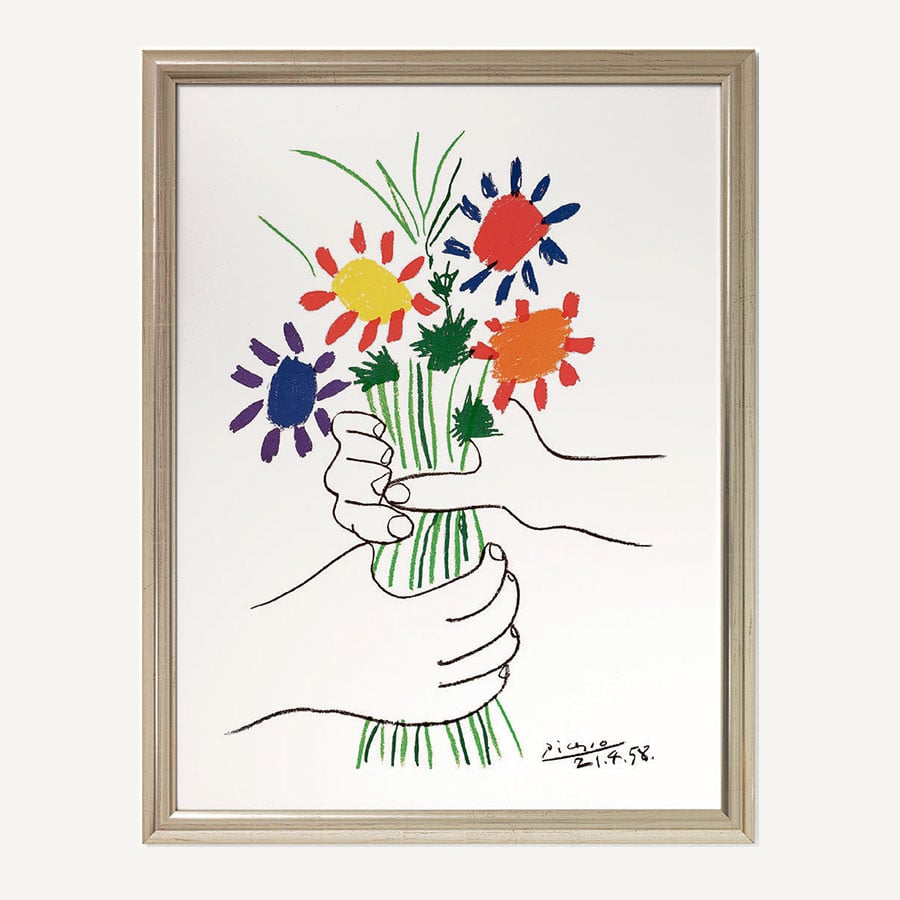 Hände mit Blumenstrauß (1958)