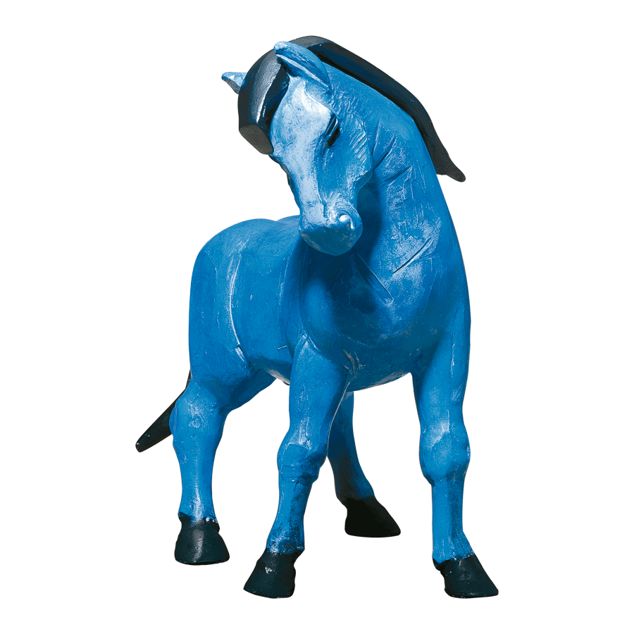Das blaue Pferd, Kunstguss