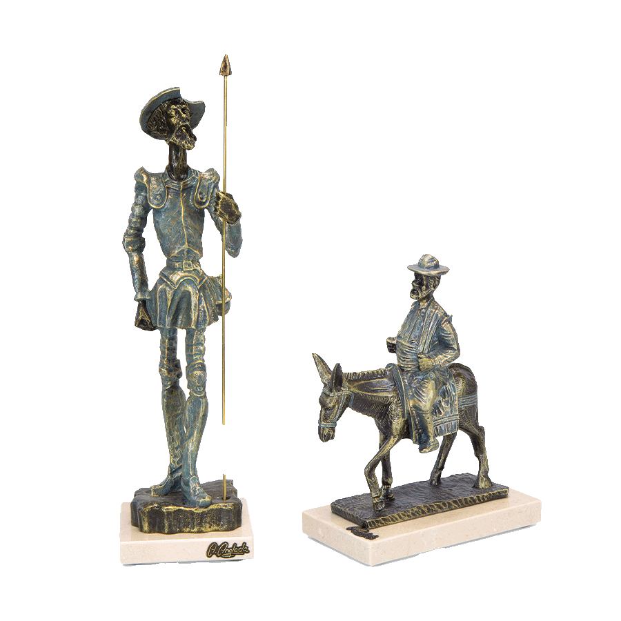 „Don Quijote & Sancho Panza en Burro“