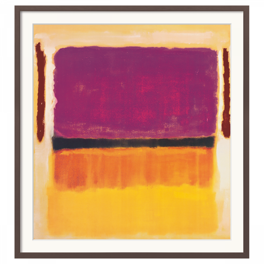 „Untitled (Violet, Black, Orange, Yellow on white and Red)“ (1949)