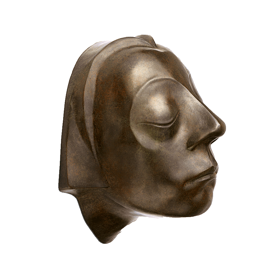Kopf des Güstrower Ehrenmals mit Wandaufhängung, Bronze