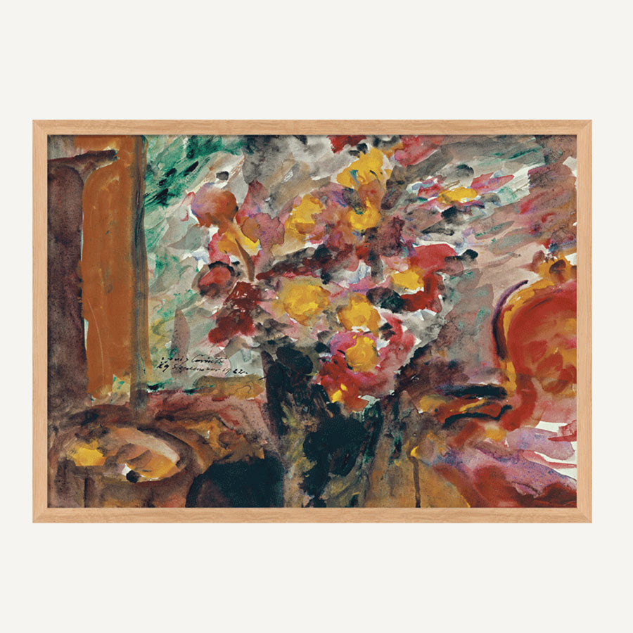 „Blumenvase auf einem Tisch“ (1922)