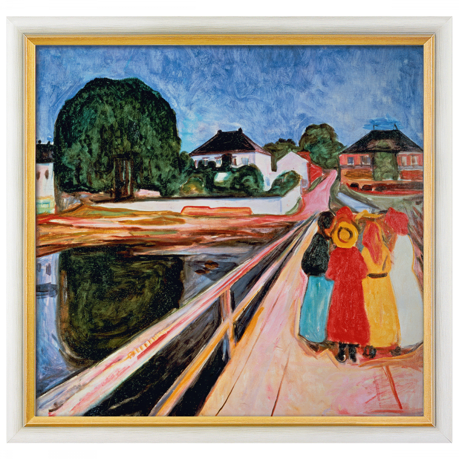 „Mädchengruppe auf einer Brücke“ (1902)